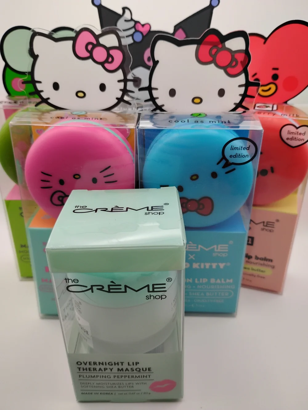 The Crème Shop Macaron Lip Balm Set Of 5 & An Overnight Lip Mask